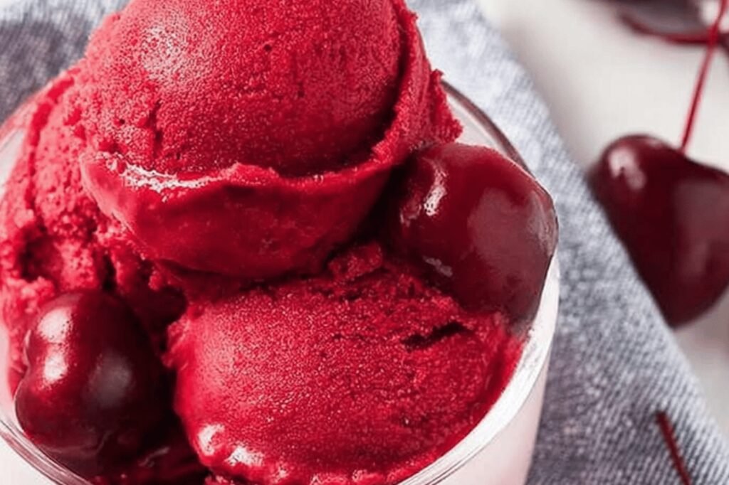 Fresh Cherry Sorbet for Summer Delight