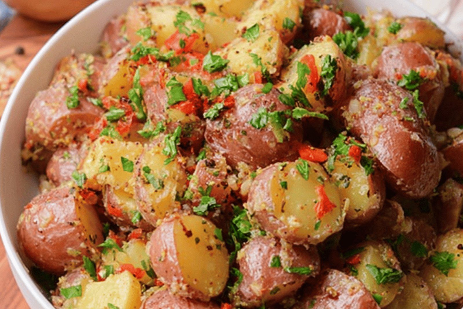 German Potato Salad with Bacon & Veggies