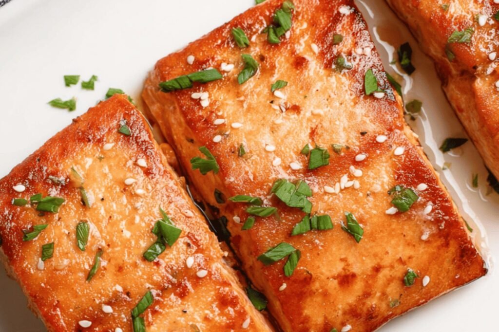 Gingery Garlic Marinated Asian Salmon