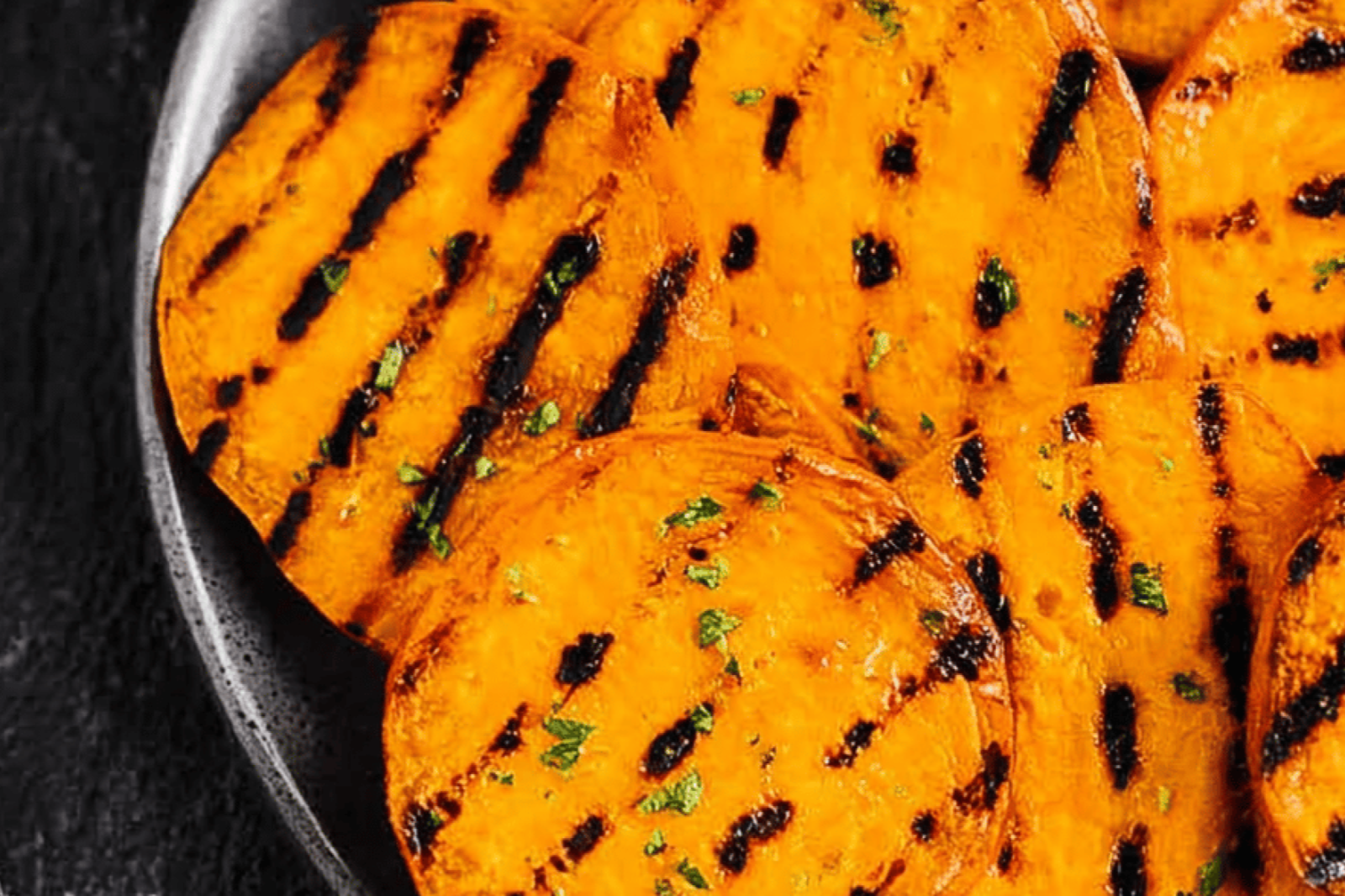 Grilled Sweet Potatoes with Herbed Yogurt Dip