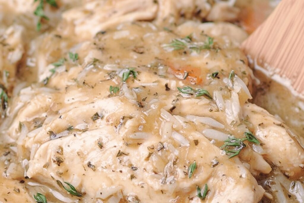 Homestyle Slow Cooker Chicken & Gravy from Scratch