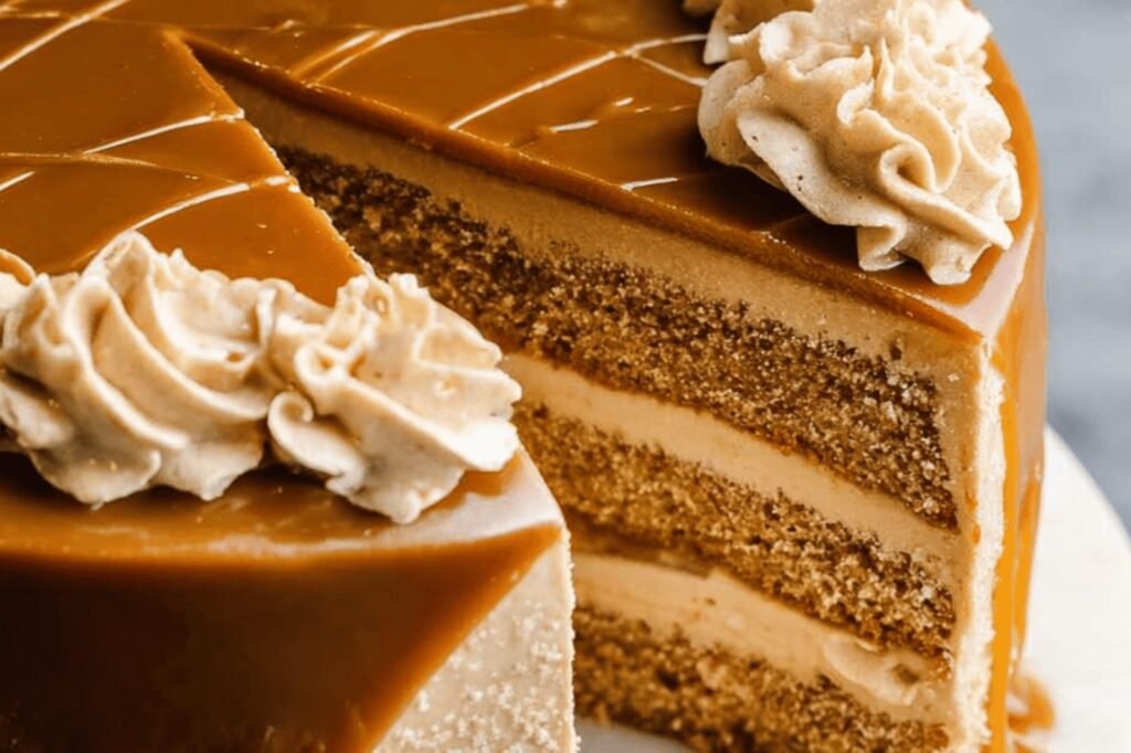 Moist Dulce de Leche Cake with Buttercream Frosting