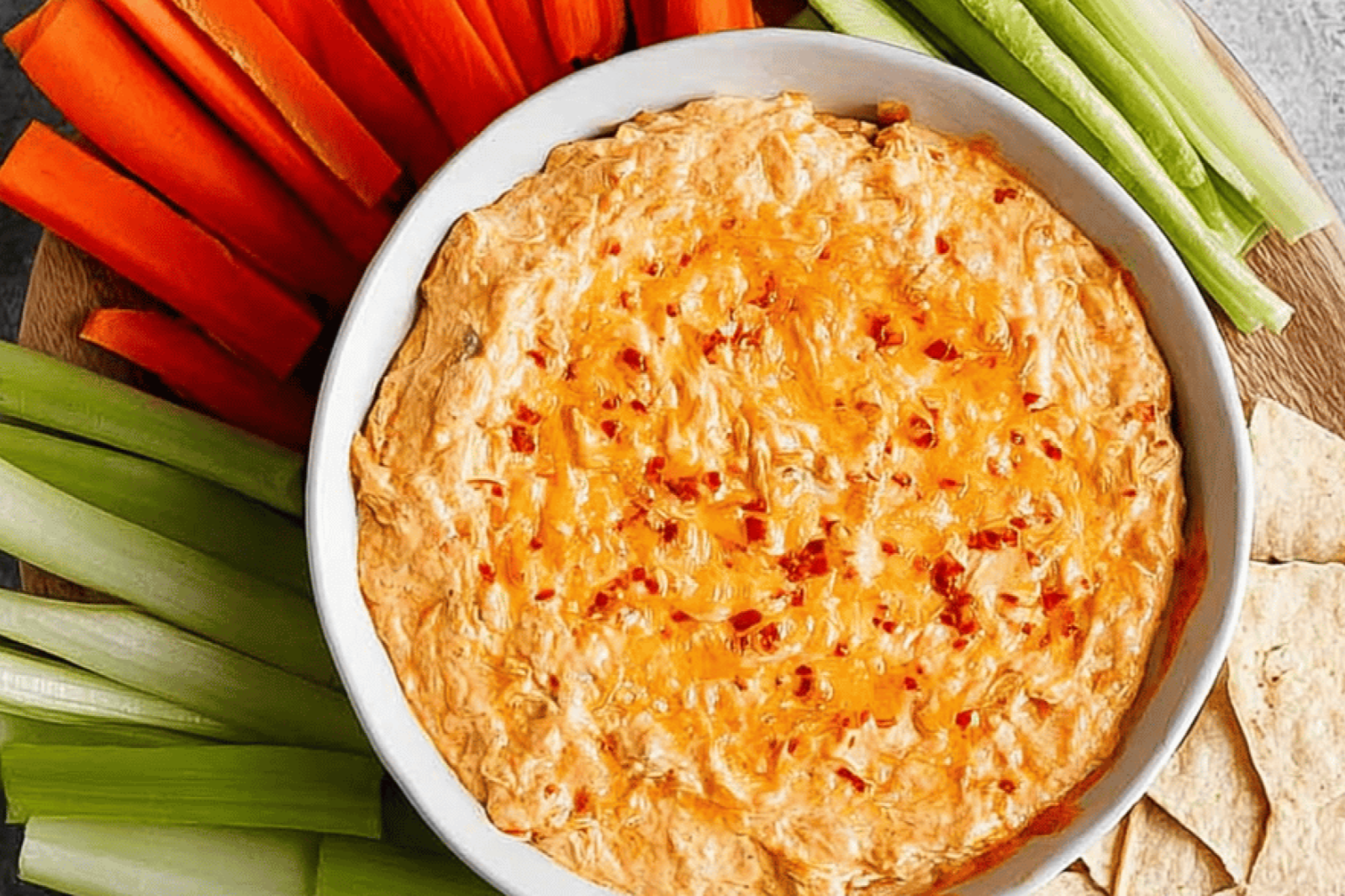 Quick Buffalo Chicken Dip with Cream Cheese and Ranch