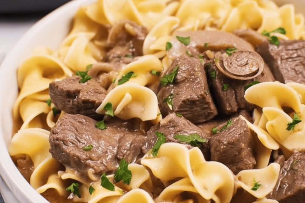 Slow Cooker Beef and Noodle Comfort