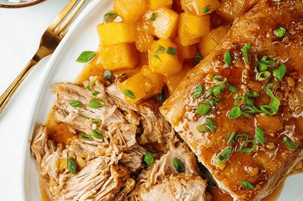 Slow Cooker Hawaiian Shredded Pork Loin