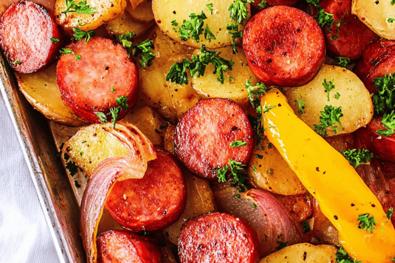 Smoked Sausage and Potato Sheet Pan Dinner
