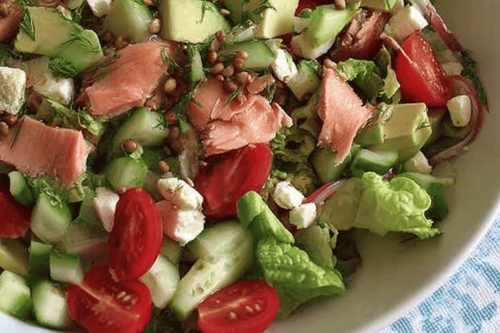 Summer Smoked Salmon & Feta Salad