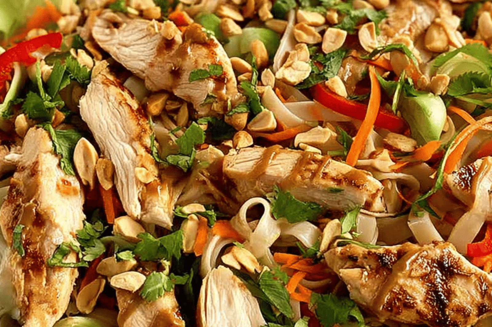 Thai Chicken Rice Noodle Summer Salad