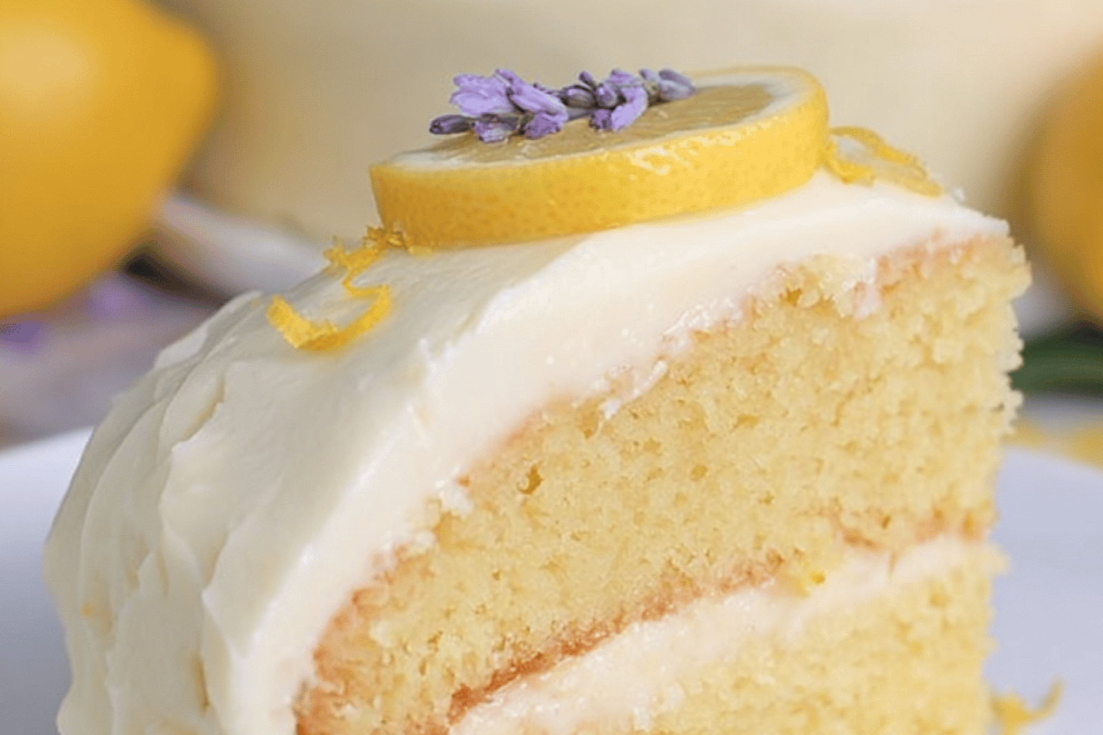 Zesty Lemon Cake with Whipped Cream Frosting