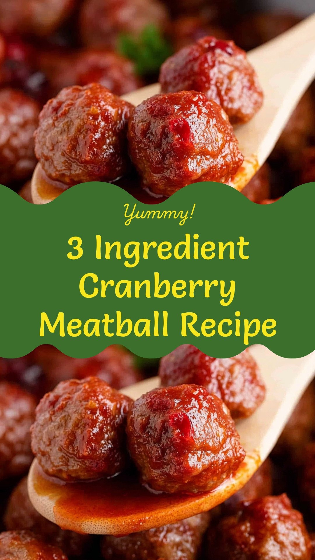 3 Ingredient Cranberry Meatball Recipe