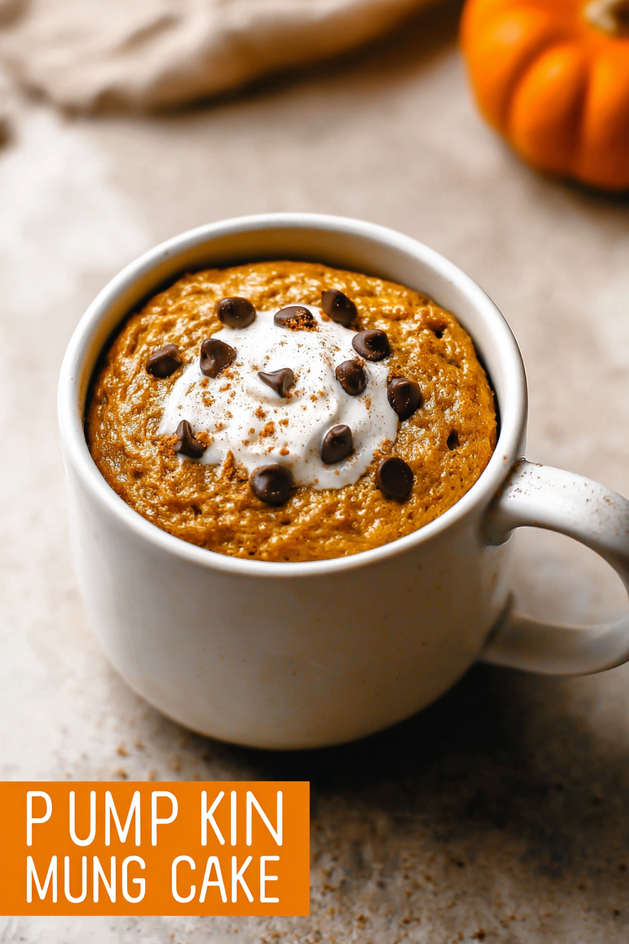 5 Minute Easy Pumpkin Mug Cake