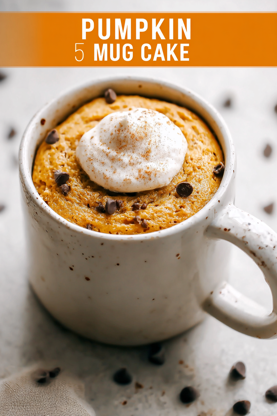 5 Minute Easy Pumpkin Mug Cake