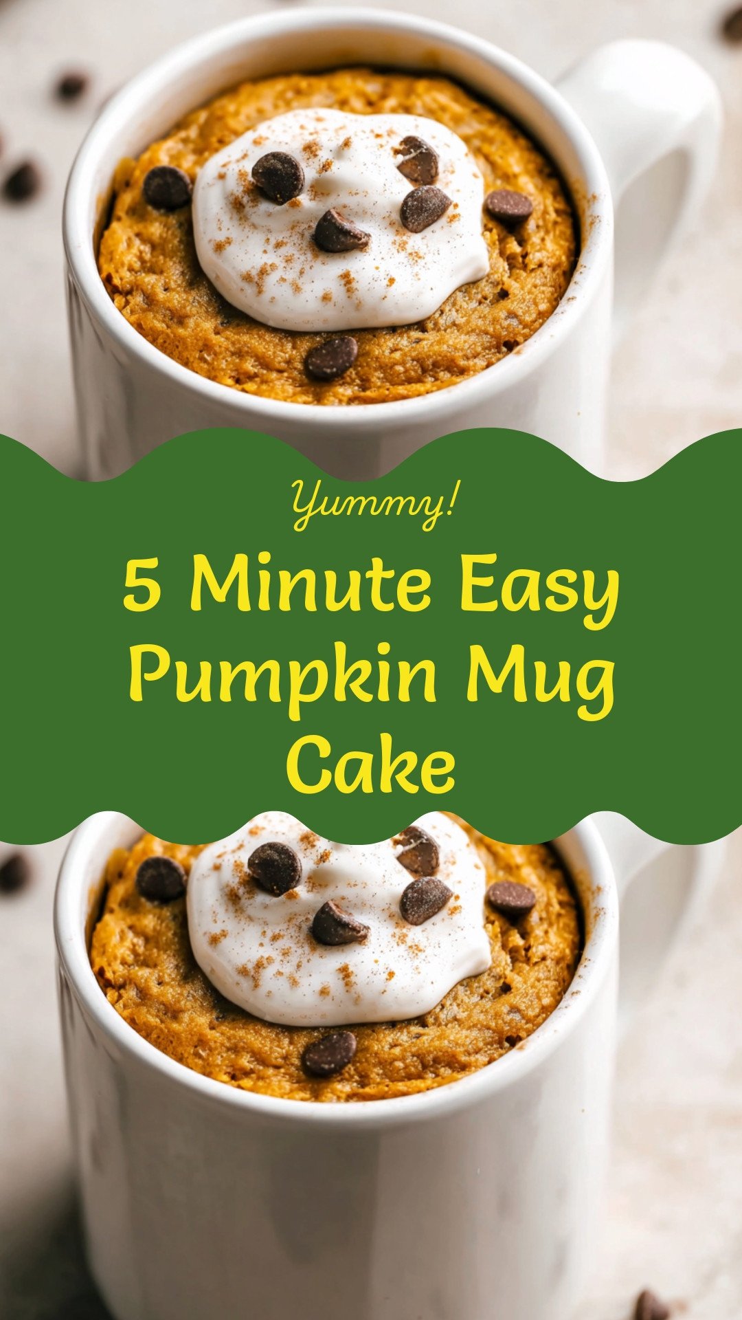 5 Minute Easy Pumpkin Mug Cake
