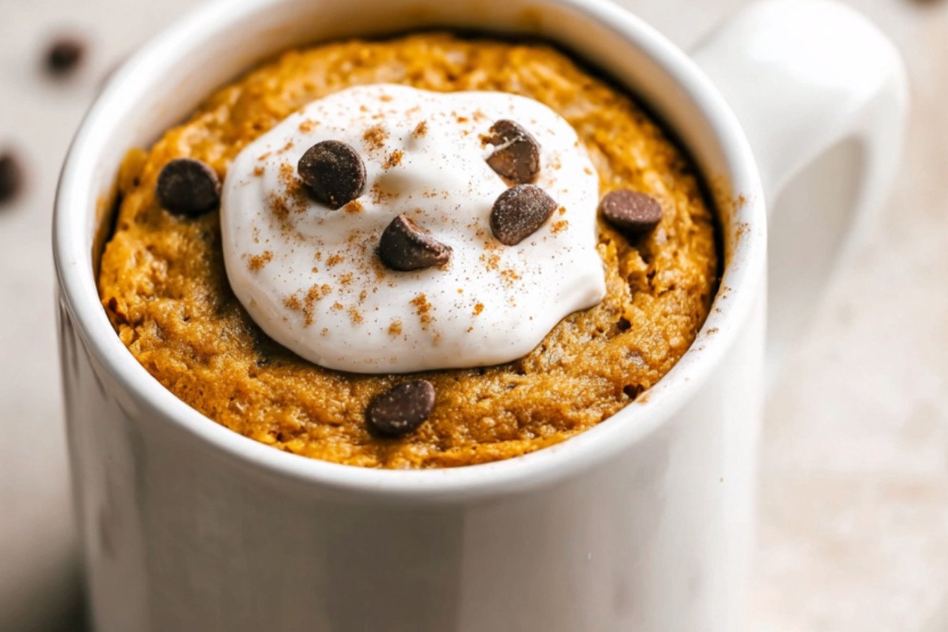 5 Minute Easy Pumpkin Mug Cake