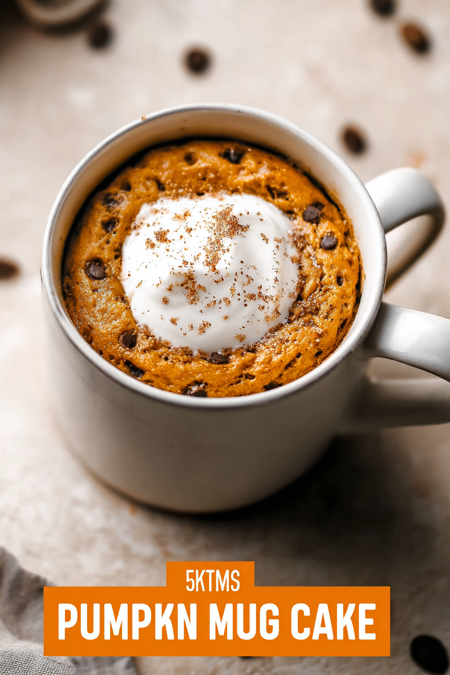 5 Minute Easy Pumpkin Mug Cake
