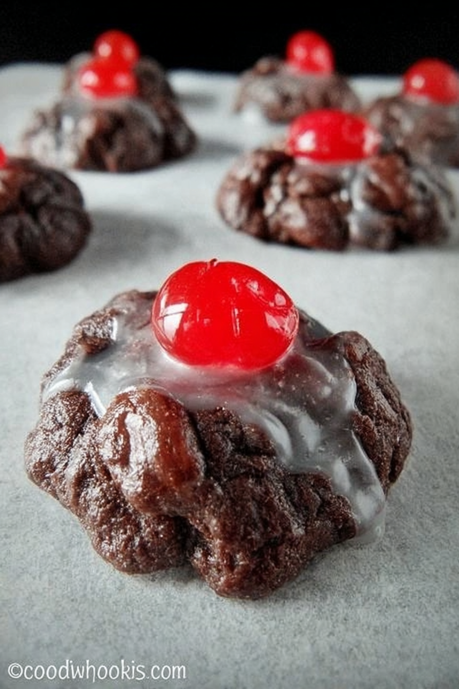 Chocolate Cherry Cookies Easy Sweet Recipe