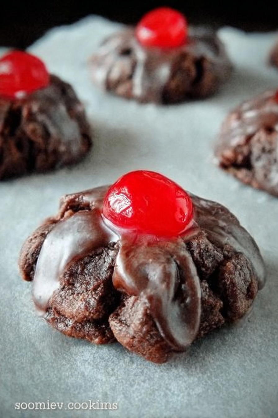 Chocolate Cherry Cookies Easy Sweet Recipe