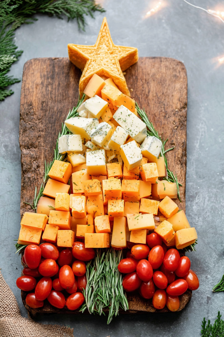 Christmas Tree Cheese Platter Recipe