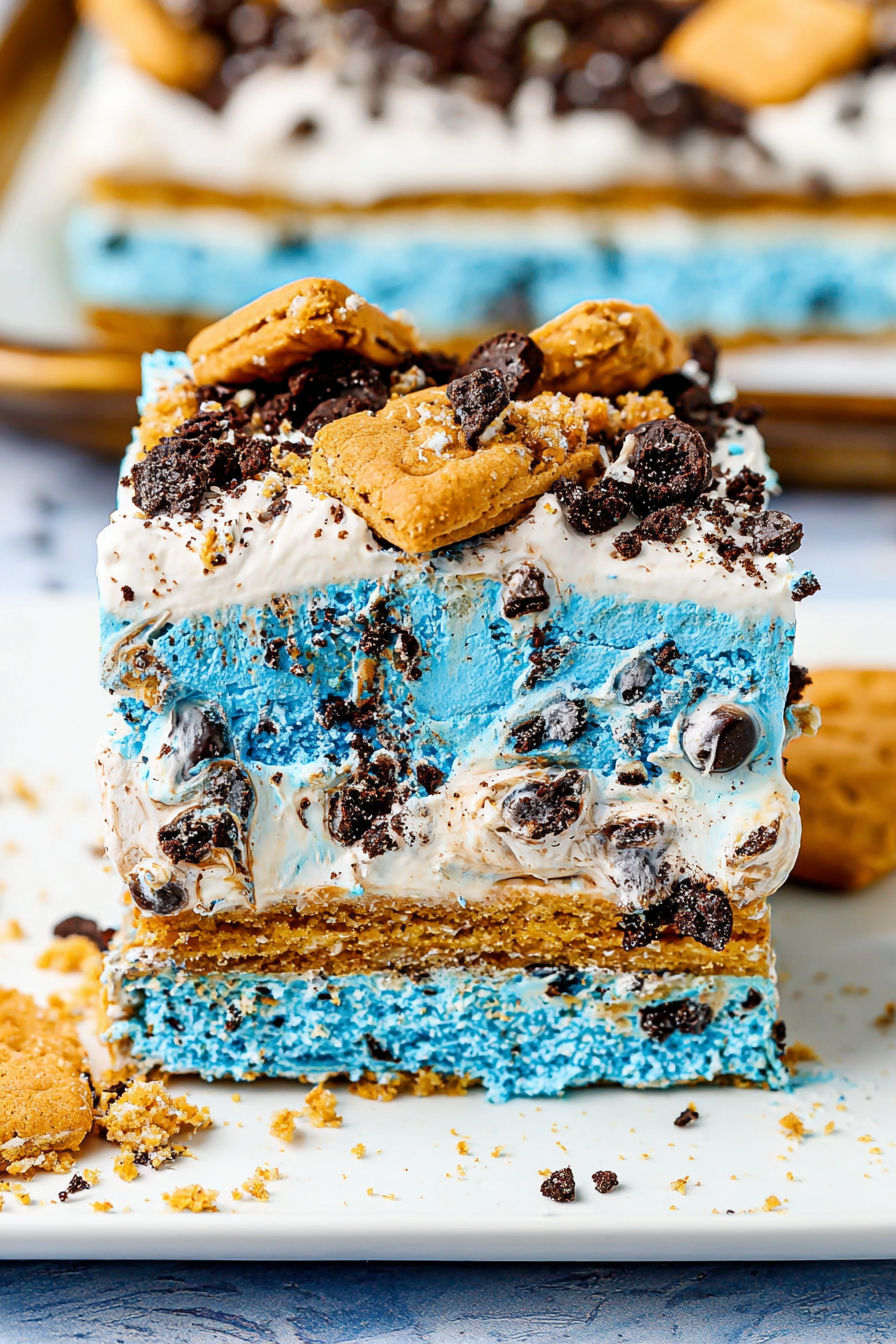 Cookie Monster Ice Cream Sandwich Cake Recipe
