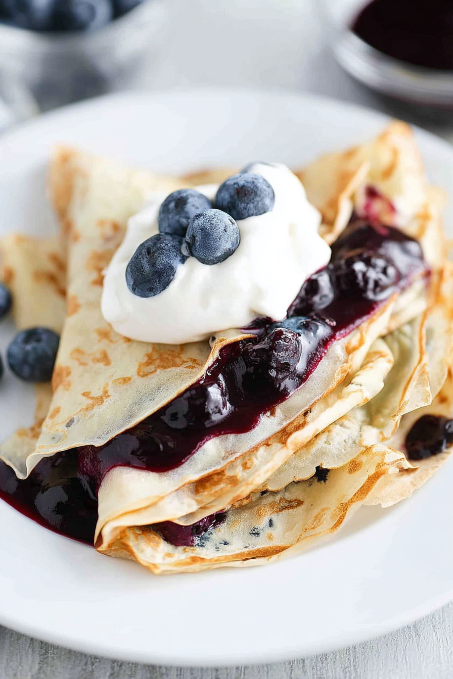 Fresh Blueberry Crepes Recipe I Heart Naptime