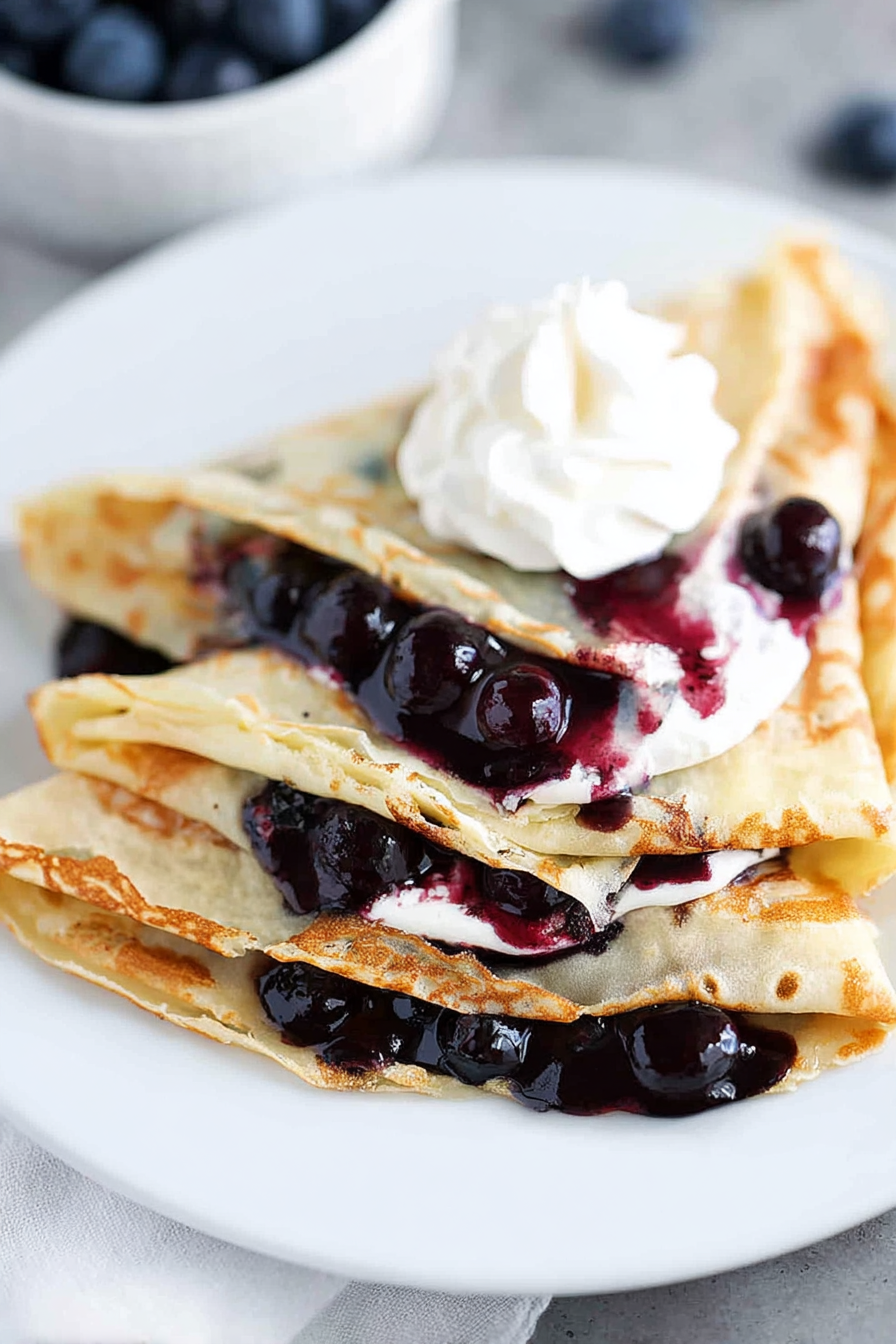 Fresh Blueberry Crepes Recipe I Heart Naptime