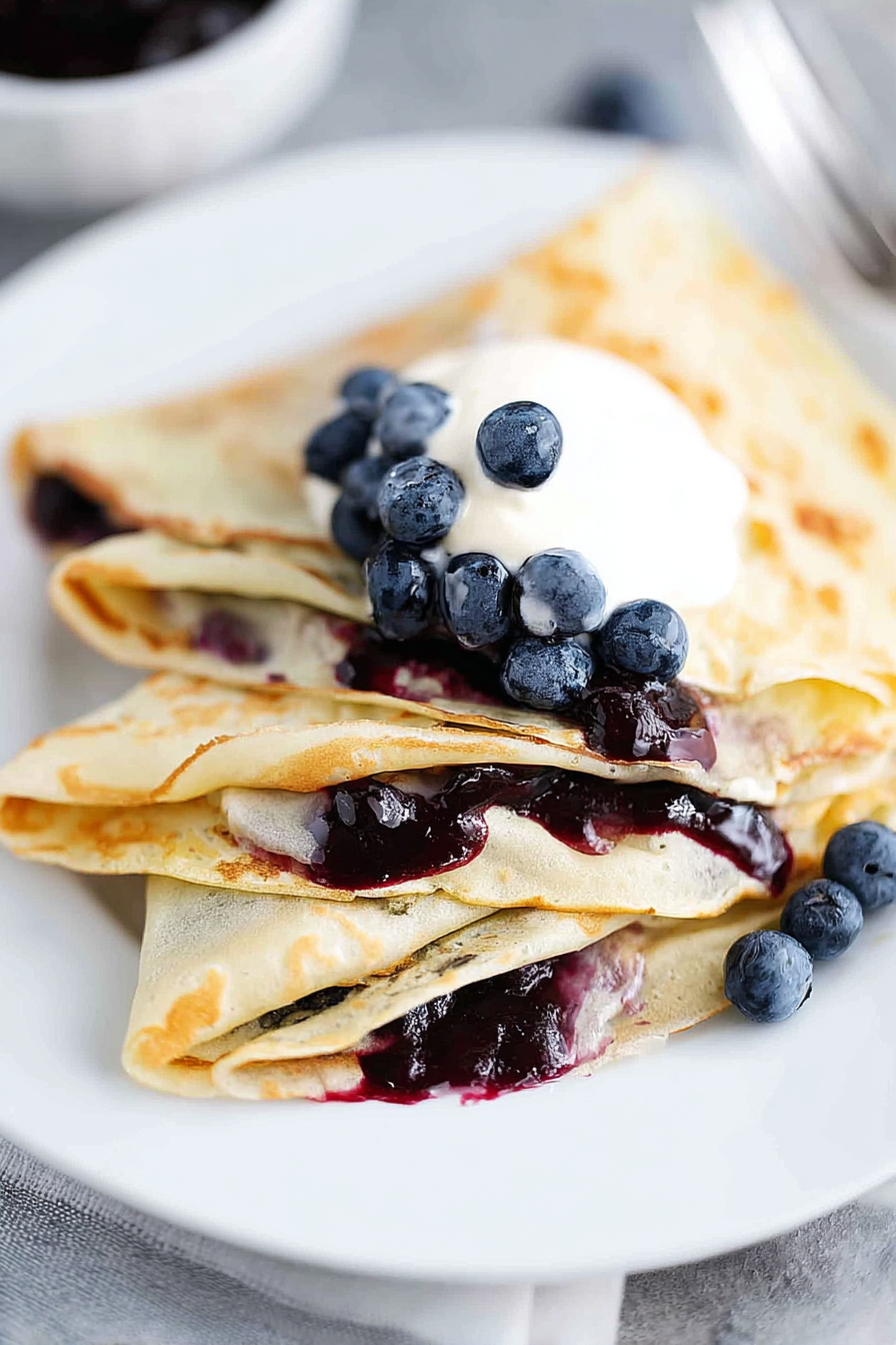 Fresh Blueberry Crepes Recipe I Heart Naptime