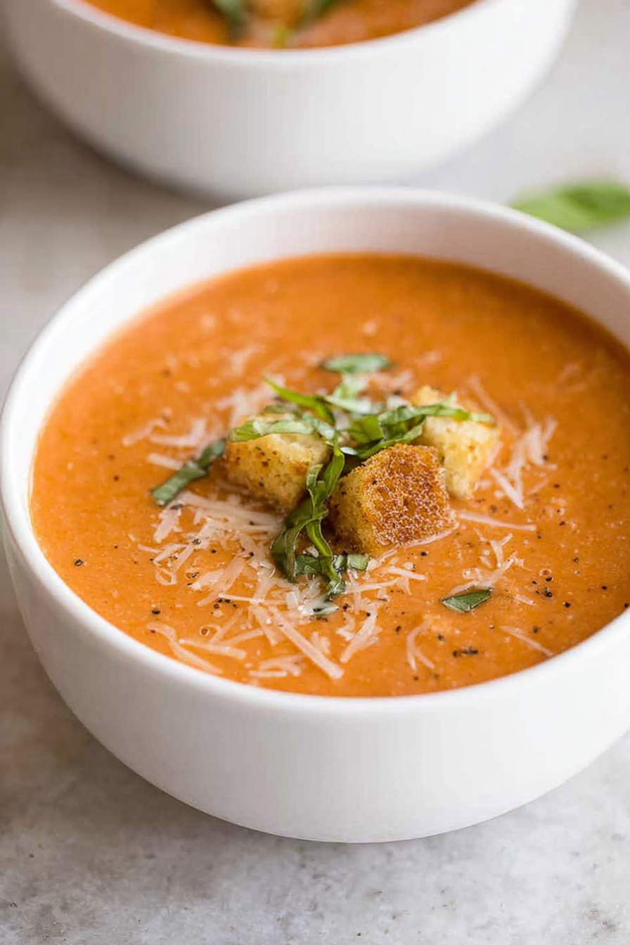 Instant Pot Tomato Basil Parmesan Soup
