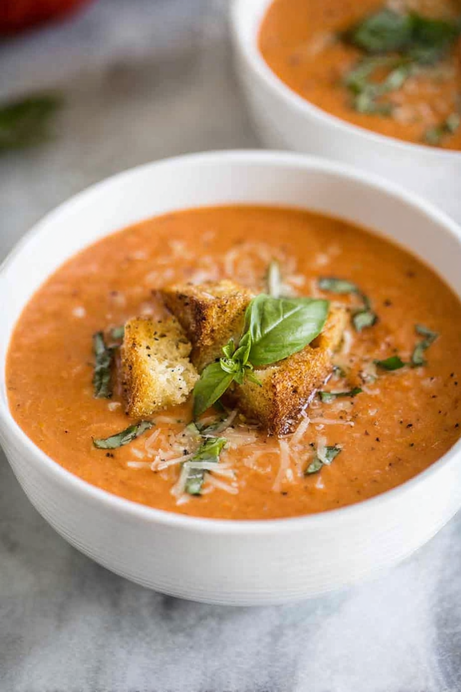 Instant Pot Tomato Basil Parmesan Soup
