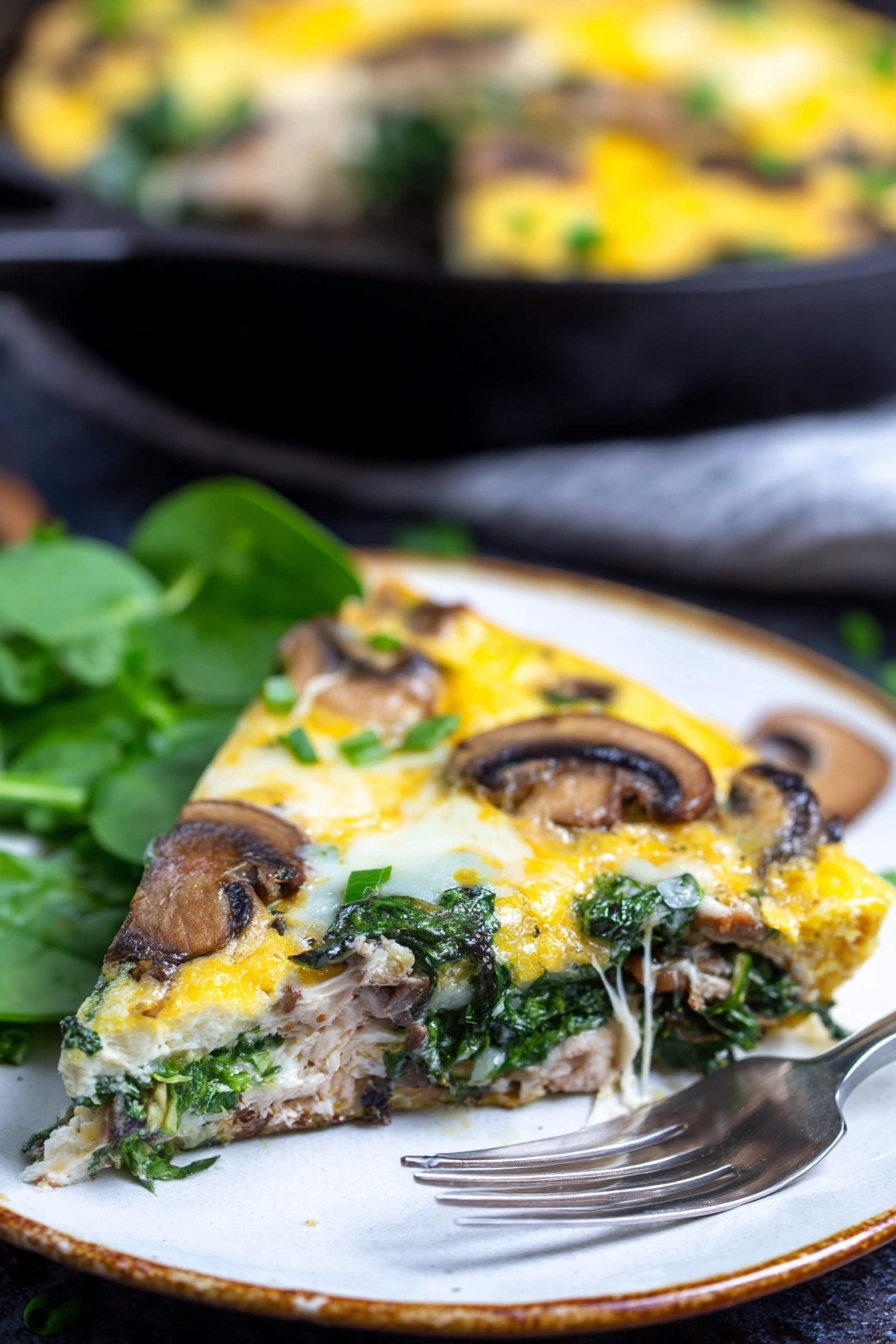 Mushroom Spinach Frittata Recipe