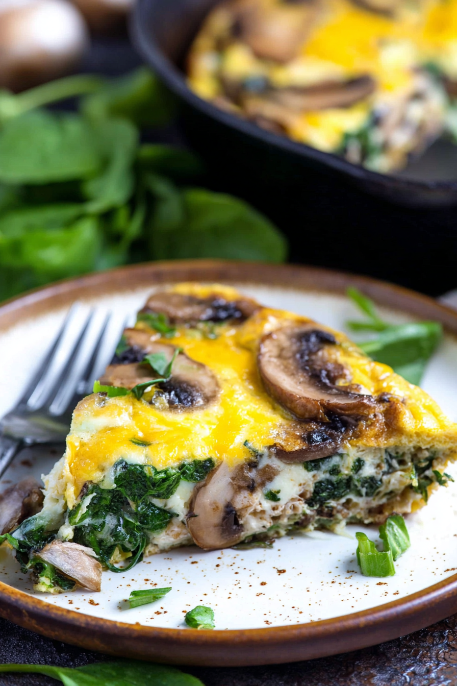Mushroom Spinach Frittata Recipe
