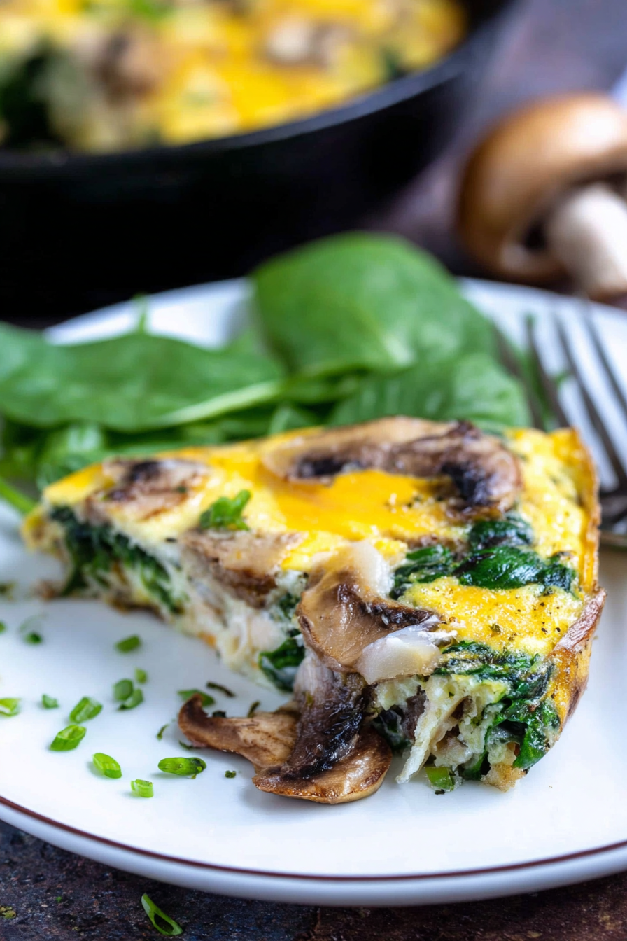 Mushroom Spinach Frittata Recipe