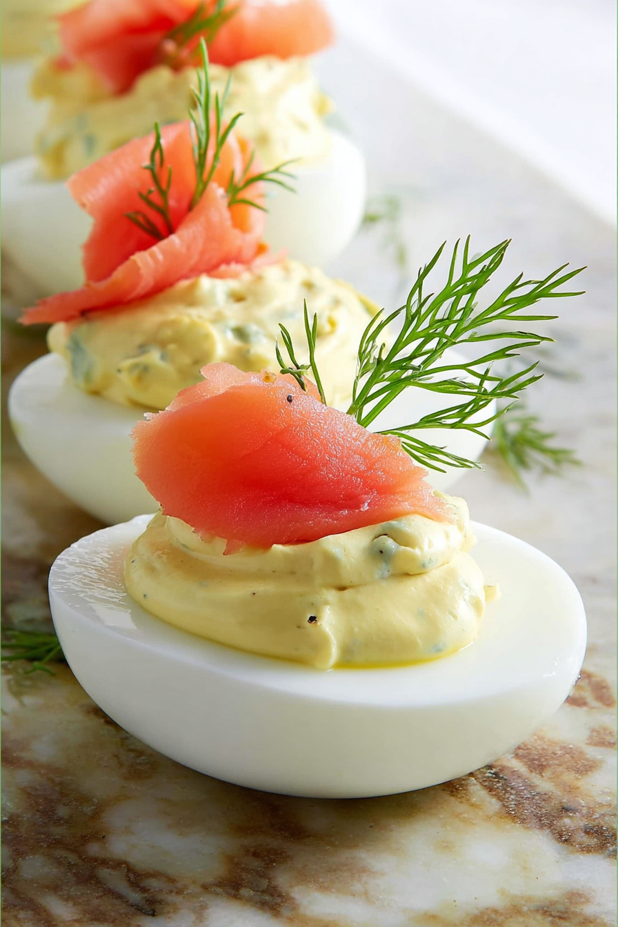 Smoked Salmon Deviled Eggs Appetizer Recipe