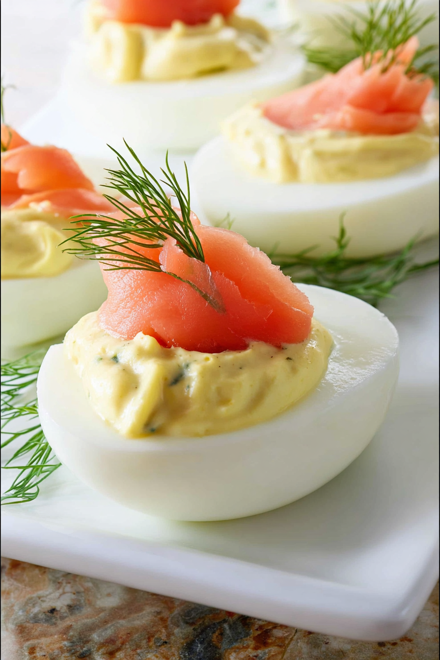 Smoked Salmon Deviled Eggs Appetizer Recipe