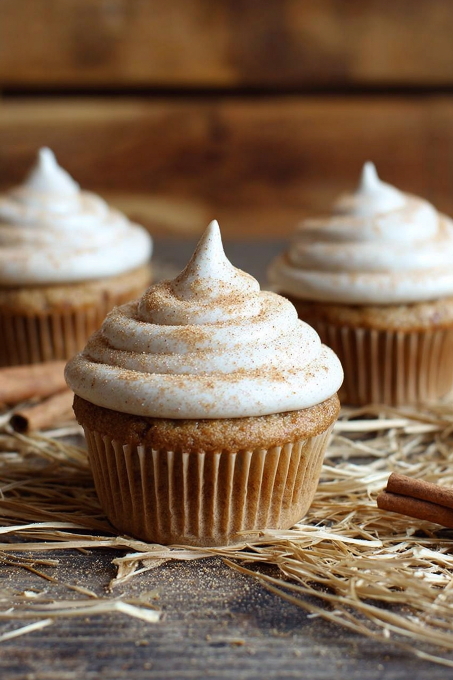 Spiced Cupcakes with Cinnamon Cream Cheese Frosting
