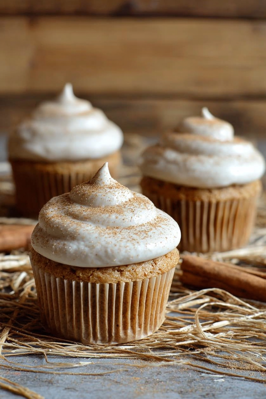Spiced Cupcakes with Cinnamon Cream Cheese Frosting