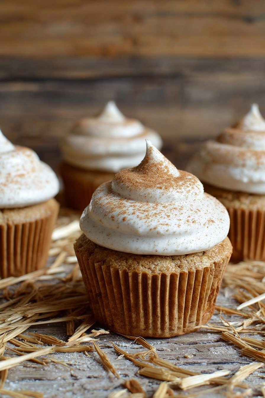 Spiced Cupcakes with Cinnamon Cream Cheese Frosting