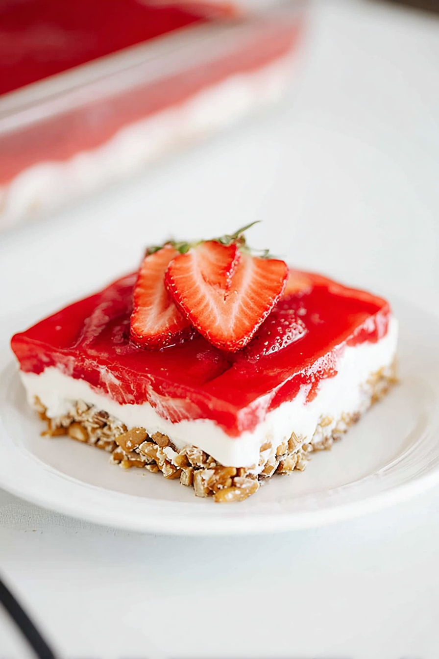 Strawberry Pretzel Salad Recipe I Heart Naptime