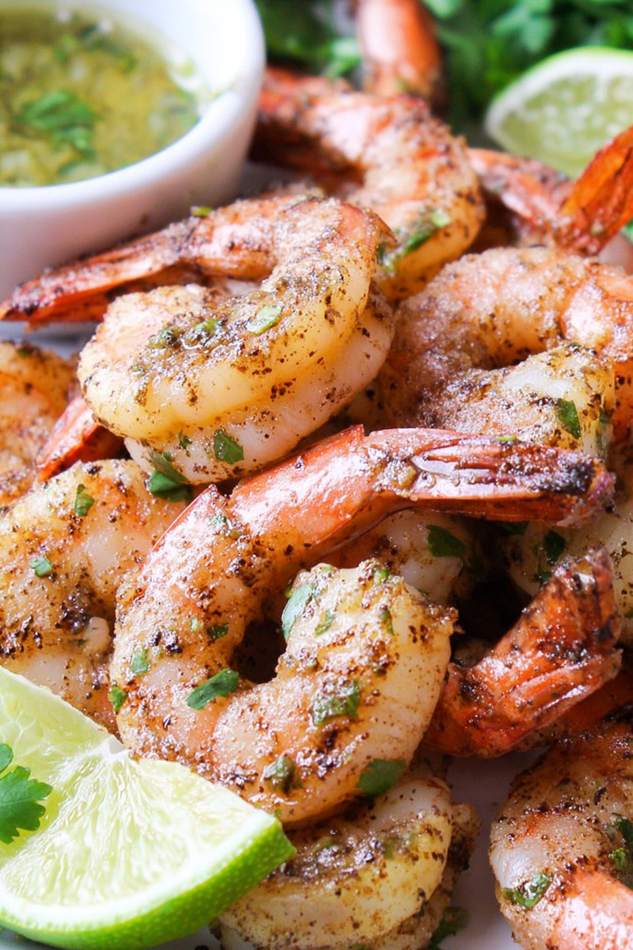 Whole30 Spicy Cilantro Lime Baked Shrimp