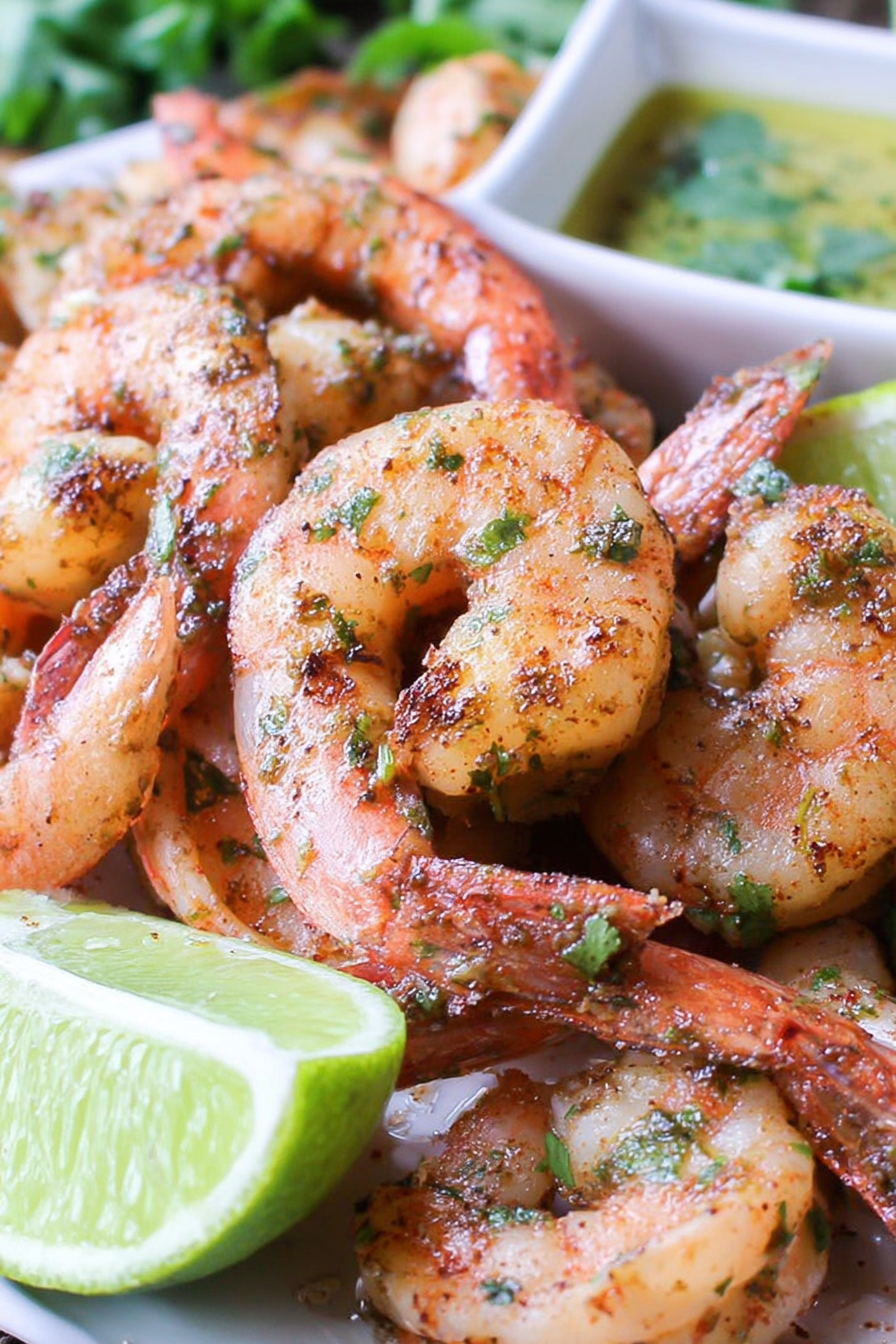 Whole30 Spicy Cilantro Lime Baked Shrimp