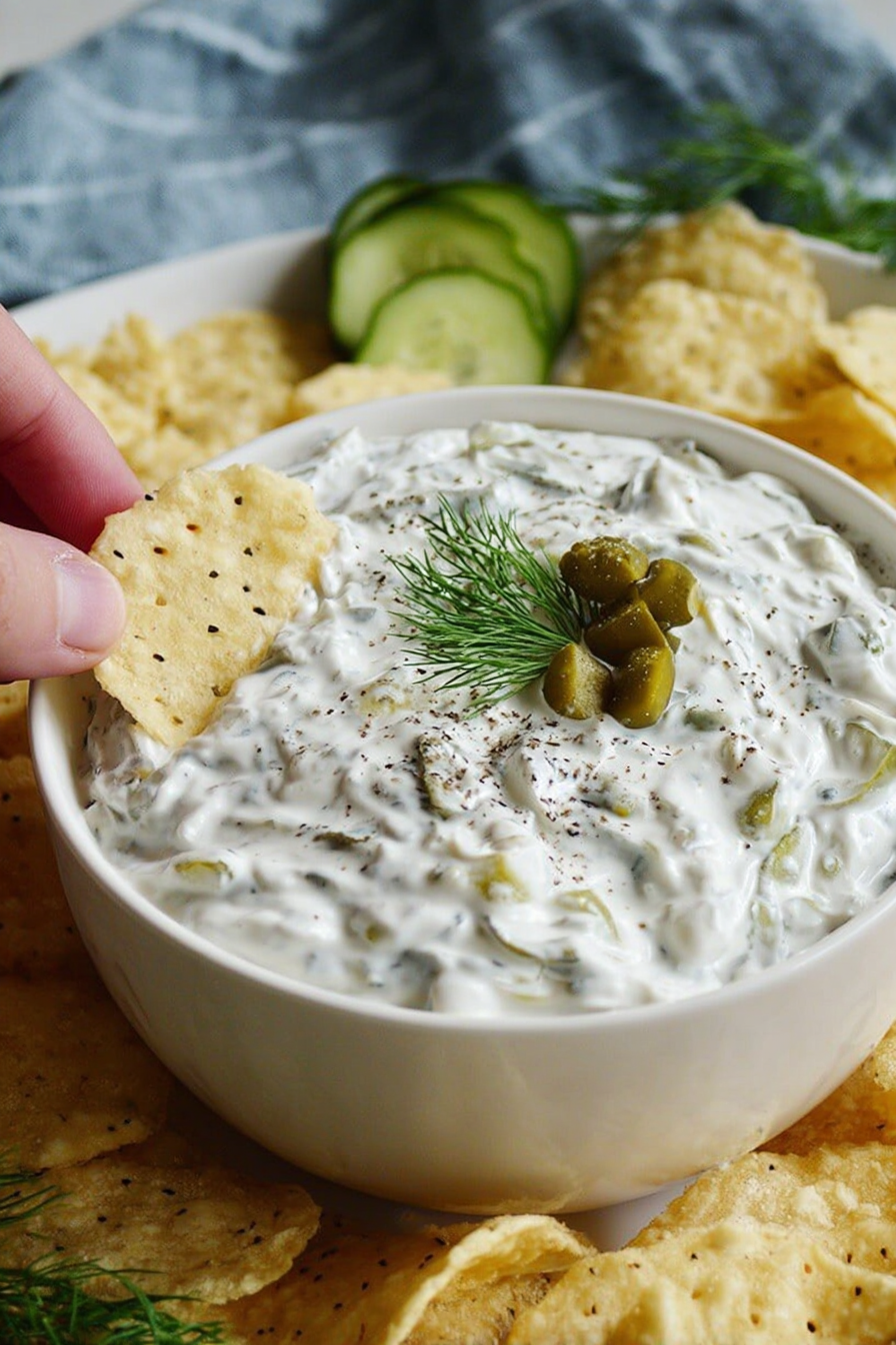 WonkyWonderful Dill Pickle Dip Recipe