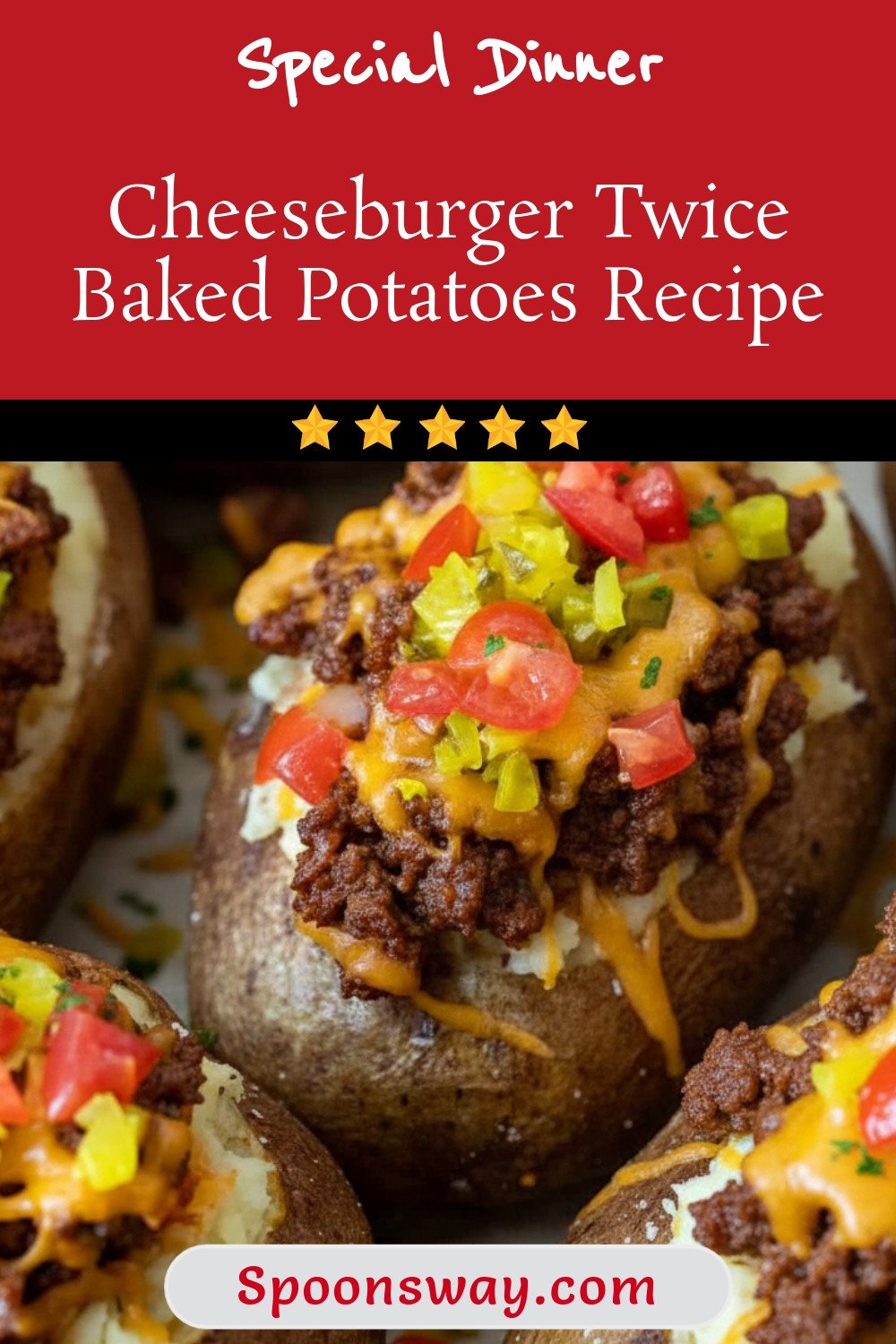 Cheeseburger Twice Baked Potatoes Recipe