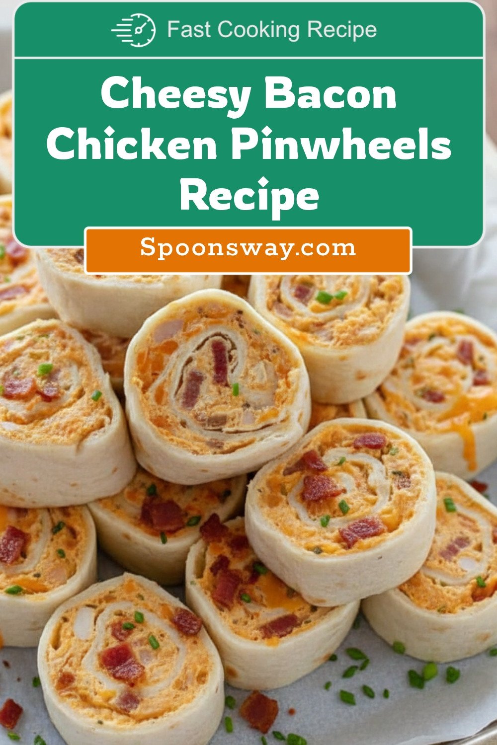 Cheesy Bacon Chicken Pinwheels Recipe