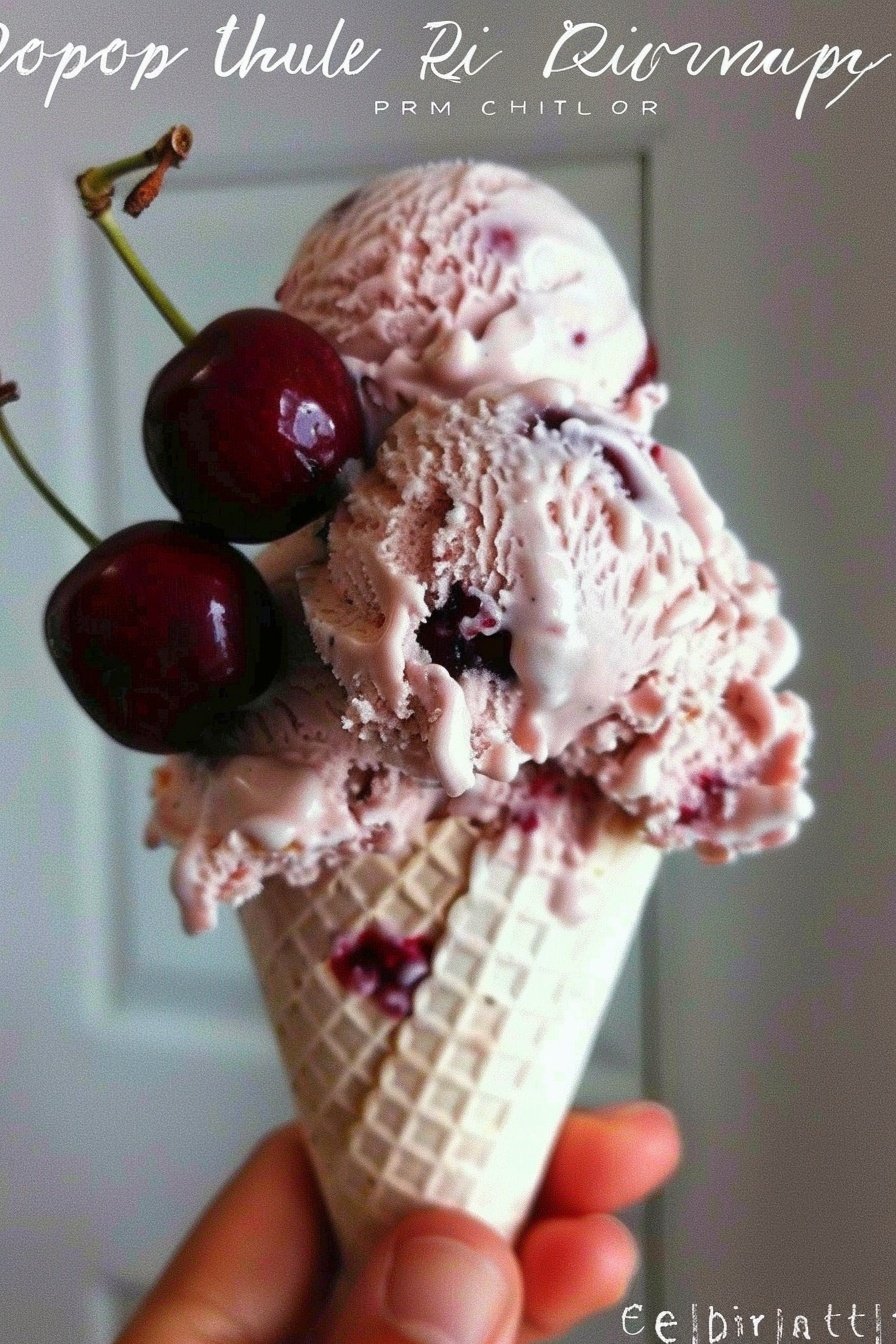 Cherry Ricotta Ice Cream Recipe
