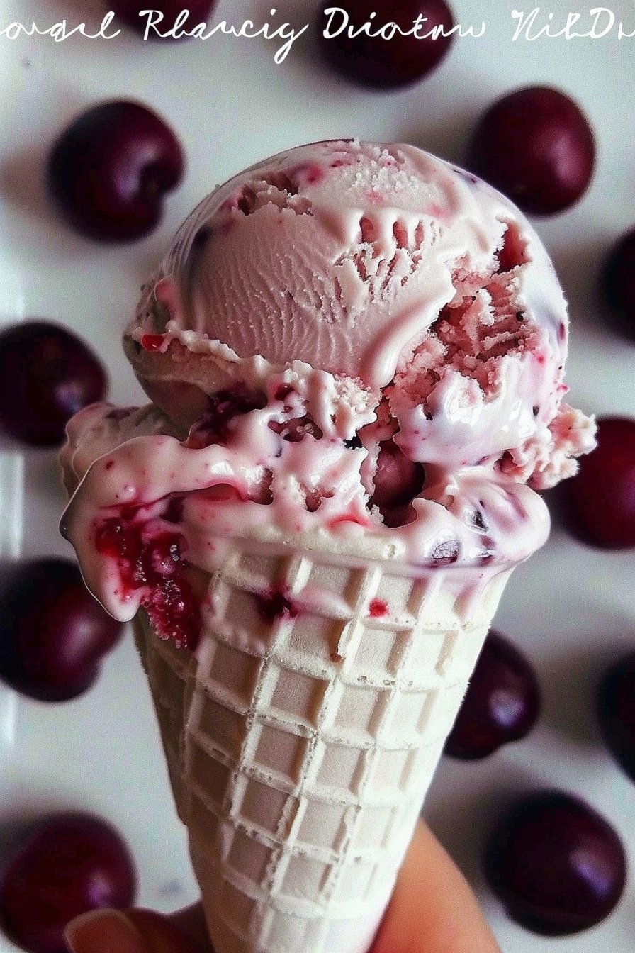 Cherry Ricotta Ice Cream Recipe