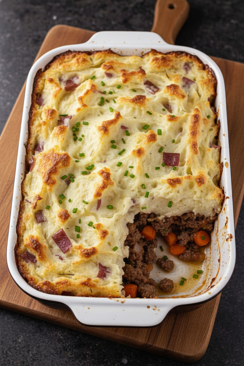 Country Meat and Mashed Potato Casserole
