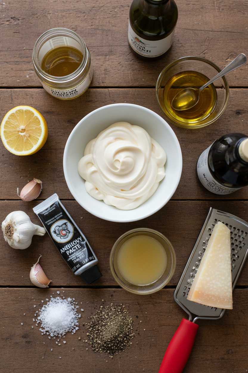 Easy Creamy Caesar Dressing Recipe