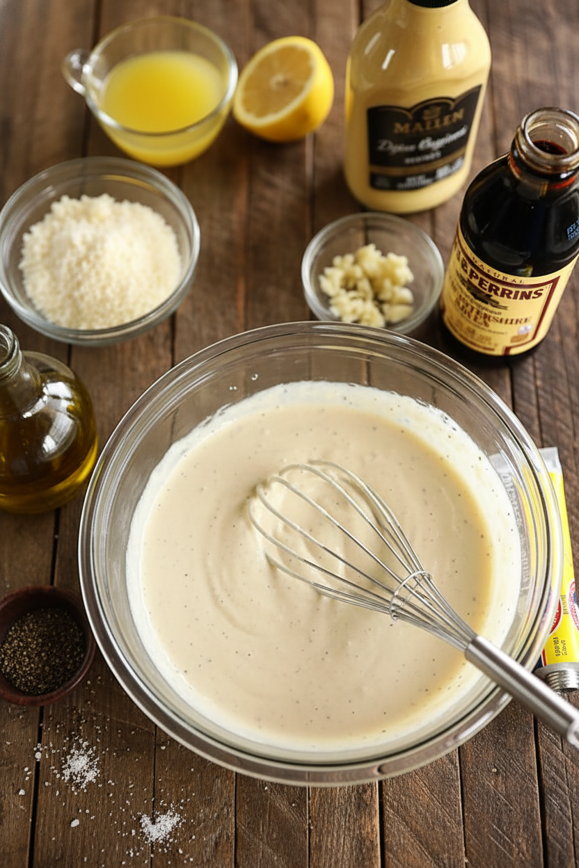 Easy Creamy Caesar Dressing Recipe