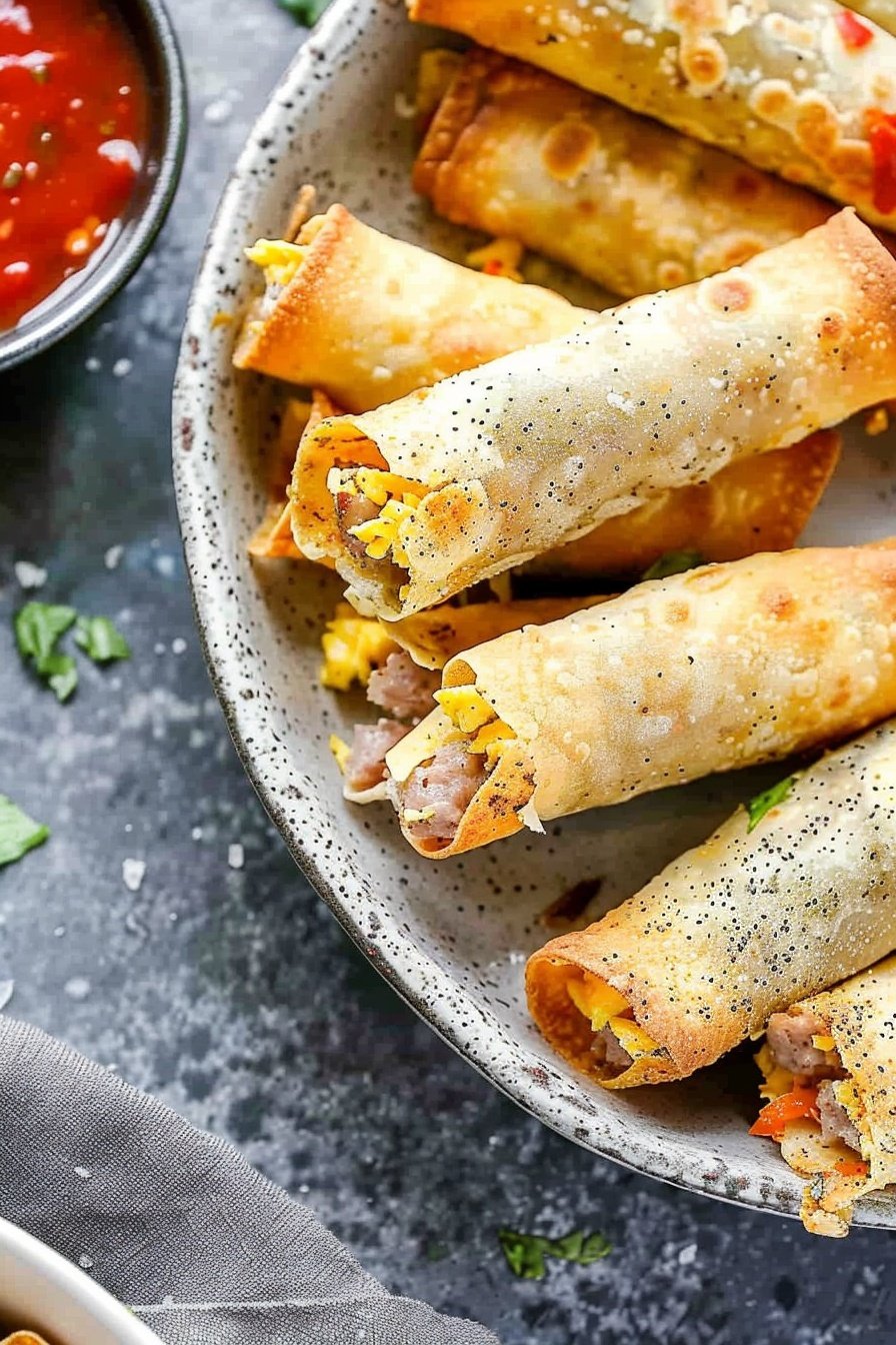 Easy Egg and Sausage Breakfast Taquitos Recipe
