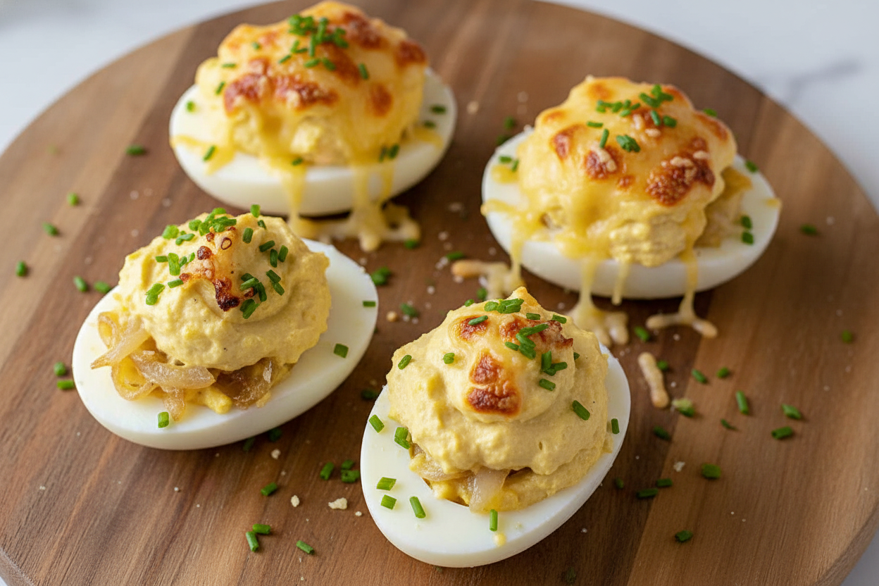 French Onion Deviled Eggs Recipe