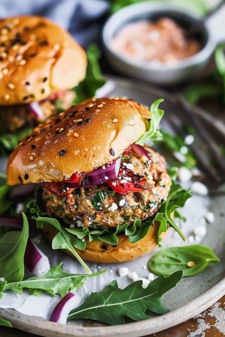Greek Burgers with Feta Aioli Recipe